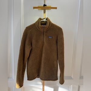 Patagonia Tan brown XS women’s Los Gatos Fleece Jacket furry fuzzy 1/4 zip